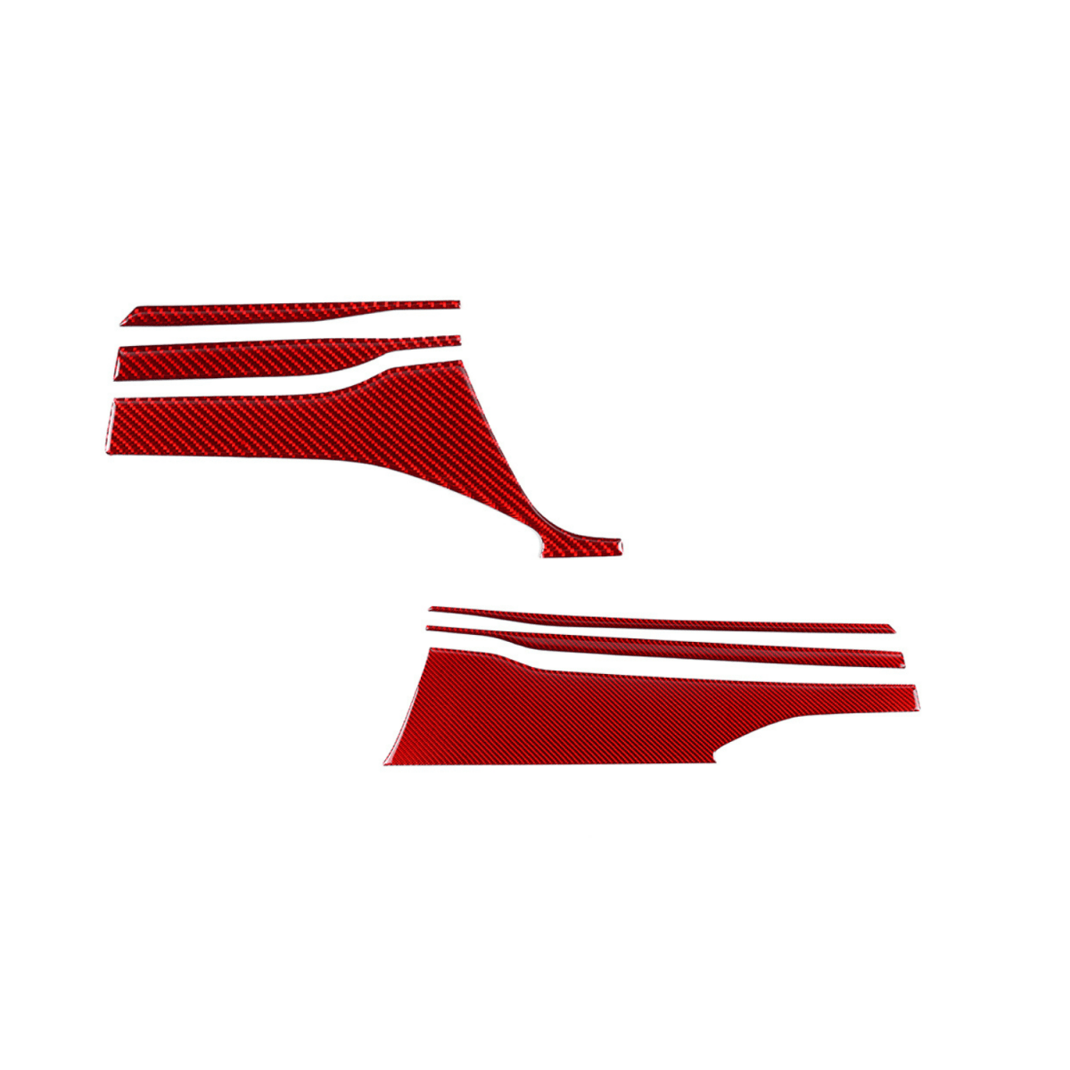 JDMuscle [22 - 26 WRX] P&S Series Carbon Fiber Dash Trim Covers 6 PC | Black Carbon Fiber/ Red Carbon Fiber - JDMuscleTrim KitsJDM-WRX22-DCRRed Carbon Fiber