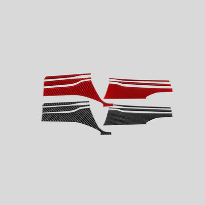 JDMuscle [22 - 26 WRX] P&S Series Carbon Fiber Dash Trim Covers 6 PC | Black Carbon Fiber/ Red Carbon Fiber - JDMuscleTrim KitsJDM-WRX22-132+133BBlack Carbon FIiber