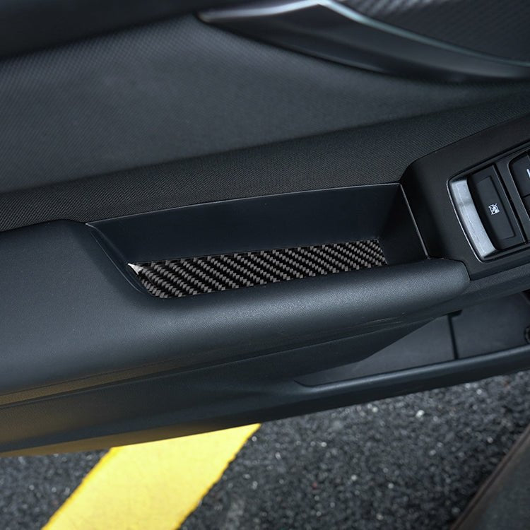 JDMuscle [22 - 26 WRX] P&S Series Carbon Fiber Door Pocket Covers 4 PC | Black Carbon Fiber/ Red Carbon Fiber - JDMuscleTrim KitsJDM-WRX22-131BBlack Carbon FIiber