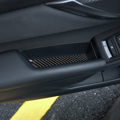 JDMuscle [22 - 26 WRX] P&S Series Carbon Fiber Door Pocket Covers 4 PC | Black Carbon Fiber/ Red Carbon Fiber - JDMuscleTrim KitsJDM-WRX22-131BBlack Carbon FIiber