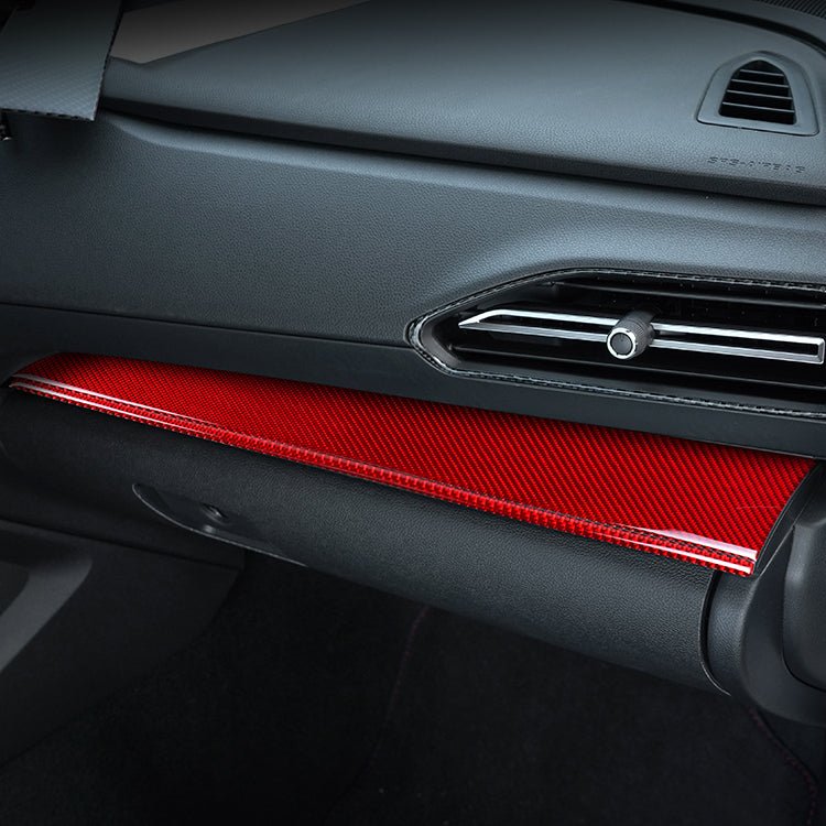 JDMuscle [22 - 26 WRX] P&S Series Carbon Fiber Driver & Passenger Dash Trim Covers 4 PC | Black Carbon Fiber/ Red Carbon Fiber - JDMuscleTrim KitsJDM-WRX22-103&104BBlack Carbon FIiber