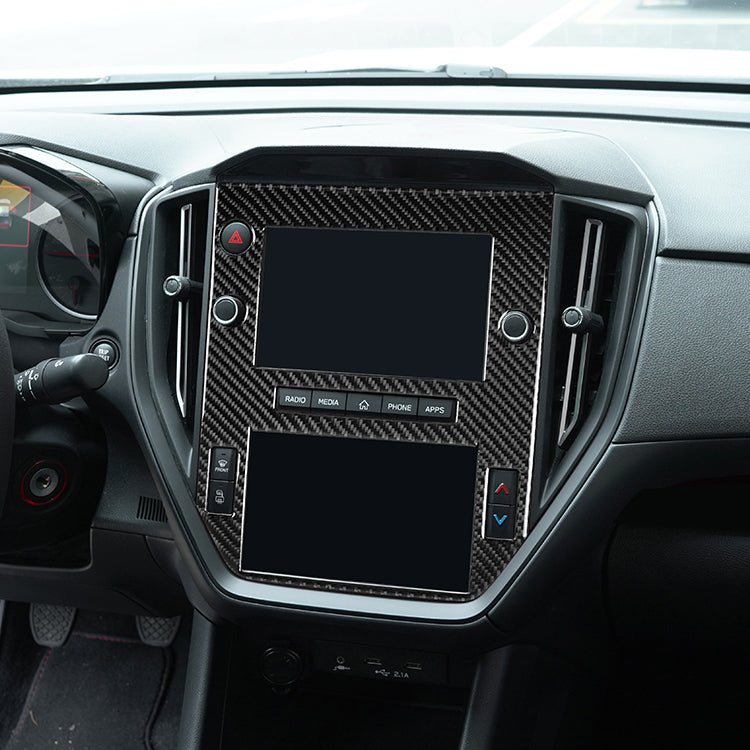 JDMuscle [22 - 26 WRX] P&S Series Carbon Fiber Infotainment Screen Trim Cover | Black Carbon Fiber/ Red Carbon Fiber - JDMuscleTrim KitsJDM-WRX22-114BBlack Carbon FIiber