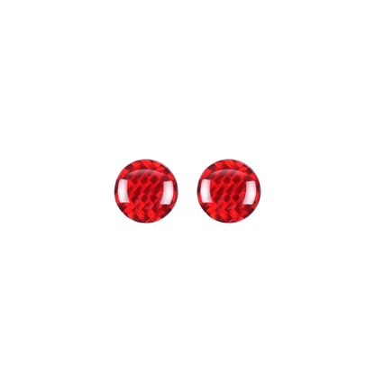 JDMuscle [22 - 26 WRX] P&S Series Carbon Fiber Infotainment Volume/Tune Buttons Covers 2 PC | Black Carbon Fiber/ Red Carbon Fiber - JDMuscleTrim KitsJDM-WRX22-136BBlack Carbon FIiber