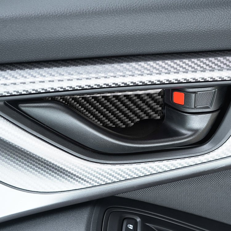 JDMuscle [22 - 26 WRX] P&S Series Carbon Fiber Interior Door Bowl Trim 4 PC | Black Carbon Fiber/ Red Carbon Fiber - JDMuscleTrim KitsJDM-WRX22-111BBlack Carbon Fiber