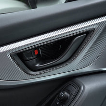 JDMuscle [22 - 26 WRX] P&S Series Carbon Fiber Interior Door Handle Frame Covers 4 PC | Black Carbon Fiber/ Red Carbon Fiber - JDMuscleTrim KitsJDM-WRX22-121BBlack Carbon FIiber