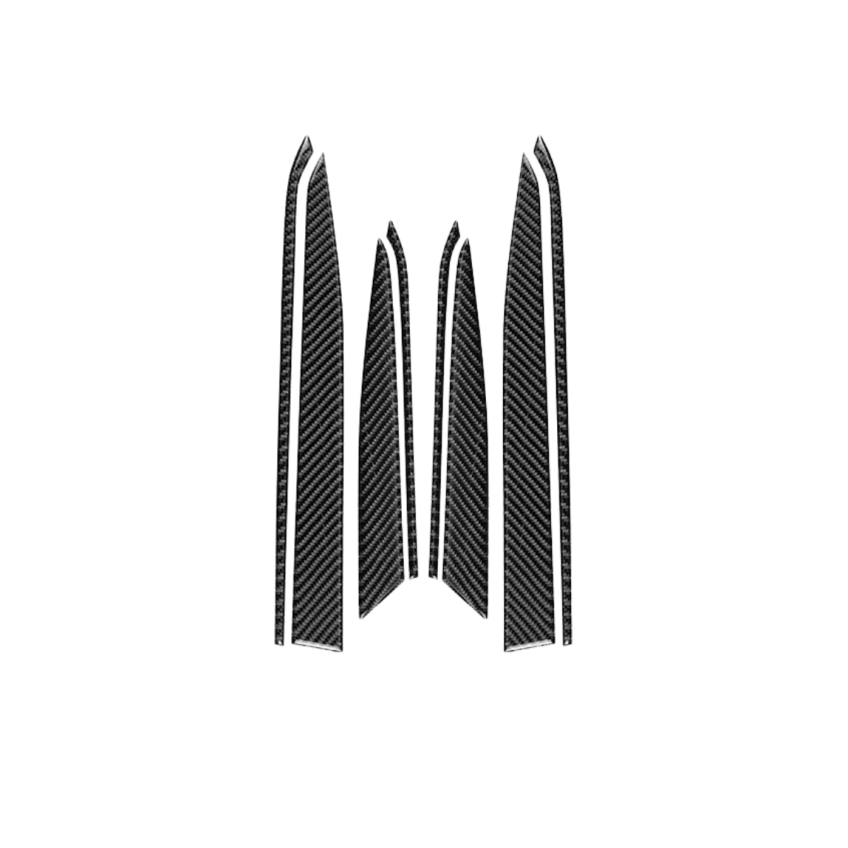 JDMuscle [22 - 26 WRX] P&S Series Carbon Fiber Interior Door Upper Panel Accent Covers 8 PC | Black Carbon Fiber/ Red Carbon Fiber - JDMuscleTrim KitsJDM-WRX22-123BBlack Carbon FIiber