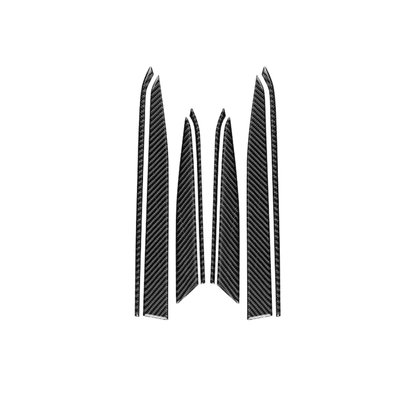 JDMuscle [22 - 26 WRX] P&S Series Carbon Fiber Interior Door Upper Panel Accent Covers 8 PC | Black Carbon Fiber/ Red Carbon Fiber - JDMuscleTrim KitsJDM-WRX22-123BBlack Carbon FIiber