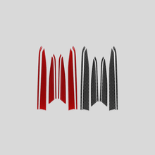 JDMuscle [22 - 26 WRX] P&S Series Carbon Fiber Interior Door Upper Panel Accent Covers 8 PC | Black Carbon Fiber/ Red Carbon Fiber - JDMuscleTrim KitsJDM-WRX22-123BBlack Carbon FIiber