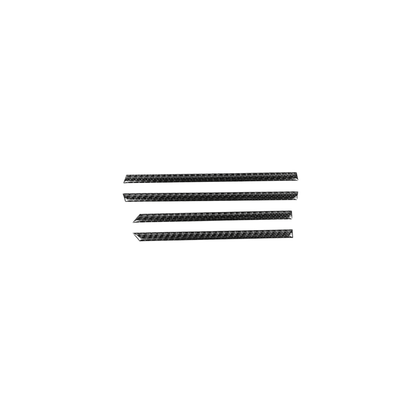 JDMuscle [22 - 26 WRX] P&S Series Carbon Fiber Interior Window Trim Covers 4 PC | Black Carbon Fiber/ Red Carbon Fiber - JDMuscleTrim KitsJDM-WRX22-129BBlack Carbon FIiber