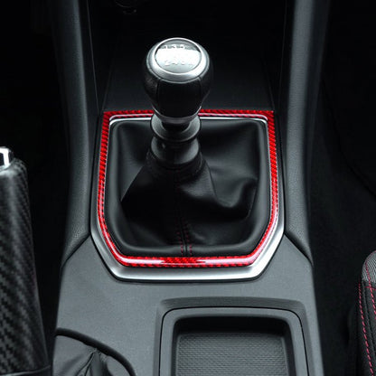 JDMuscle [22 - 26 WRX] P&S Series Carbon Fiber MT Shifter Trim | Black Carbon Fiber/ Red Carbon Fiber - JDMuscleTrim KitsJDM-WRX22-106BBlack Carbon FIiber