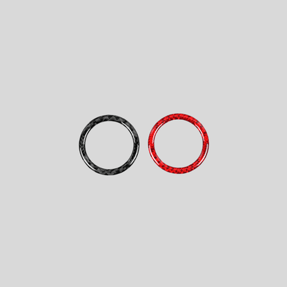 JDMuscle [22 - 26 WRX] P&S Series Carbon Fiber Trip Reset Button Frame Cover 1 PC | Black Carbon Fiber/ Red Carbon Fiber - JDMuscleTrim KitsJDM-WRX22-135BBlack Carbon FIiber