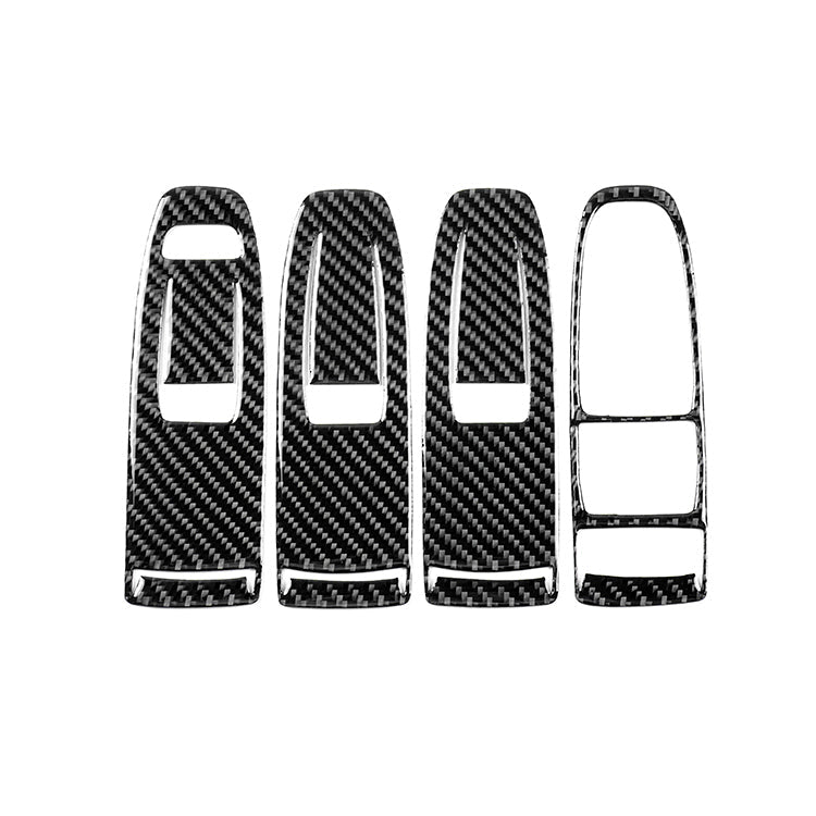 JDMuscle [22 - 26 WRX] P&S Series Carbon Fiber Window Switch Trim Covers 4 PC | Black Carbon Fiber/ Red Carbon Fiber - JDMuscleTrim KitsJDM-WRX22-116BBlack Carbon FIiber