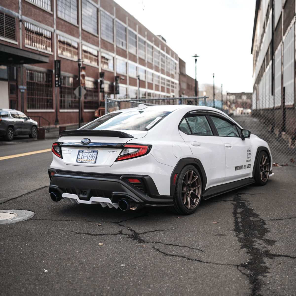 JDMuscle [22-26 WRX] Rear Diffuser V1 | Paint Matched / Gloss Black / Cherry Red - Return