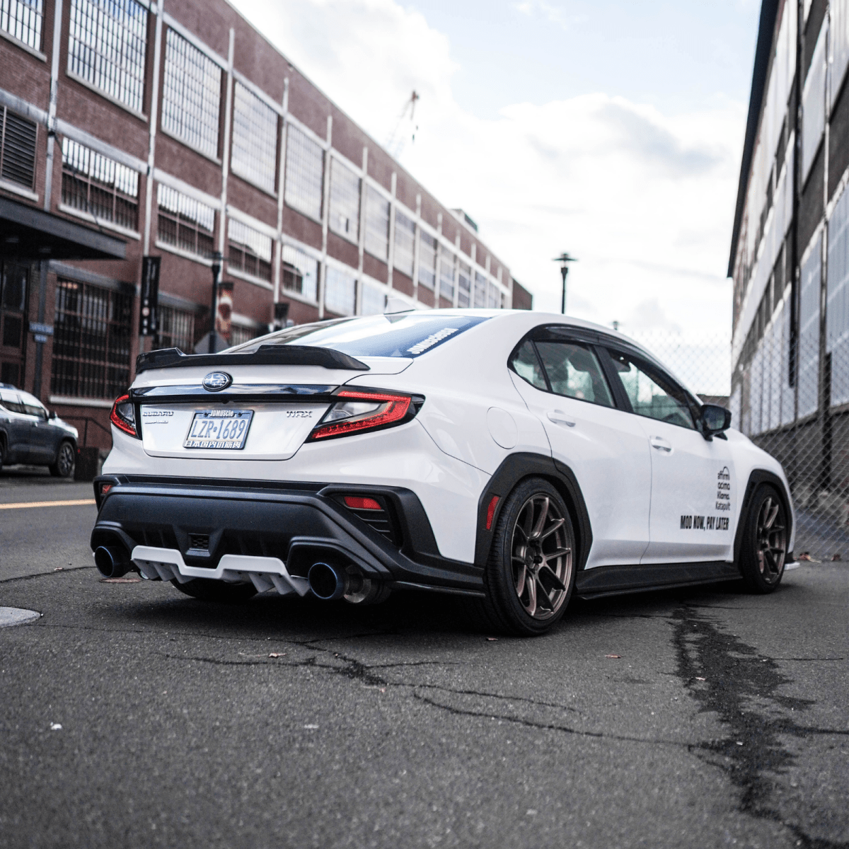 JDMuscle [22-26 WRX] Rear Diffuser V1 | Paint Matched / Gloss Black / Cherry Red - Return