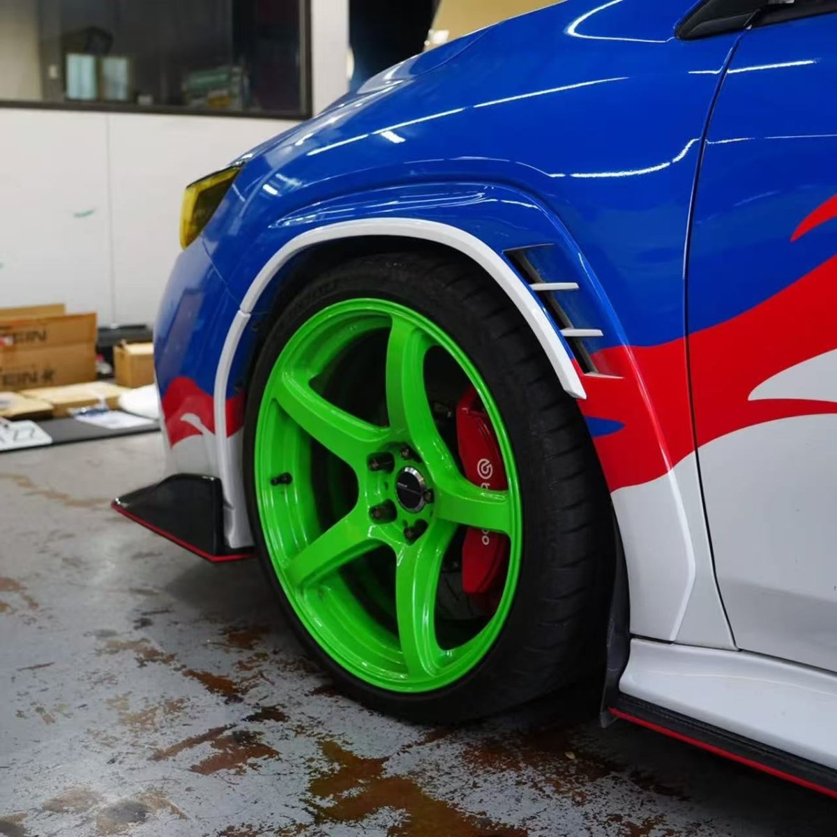 JDMuscle [22 - 26 WRX] S210 Paint Matched Add - Ons - JDMuscleFendersJDM-WRX22-FF-S210K7XWorld Rally Blue Pearl - K7X