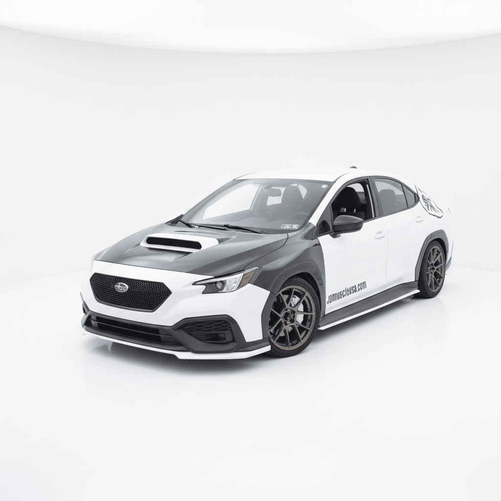 JDMuscle [22 - 26 WRX] Spec STI Aero Combo | Paint Matched or ABS - JDMuscleBody KitsCrystal Black Silica (D4S)