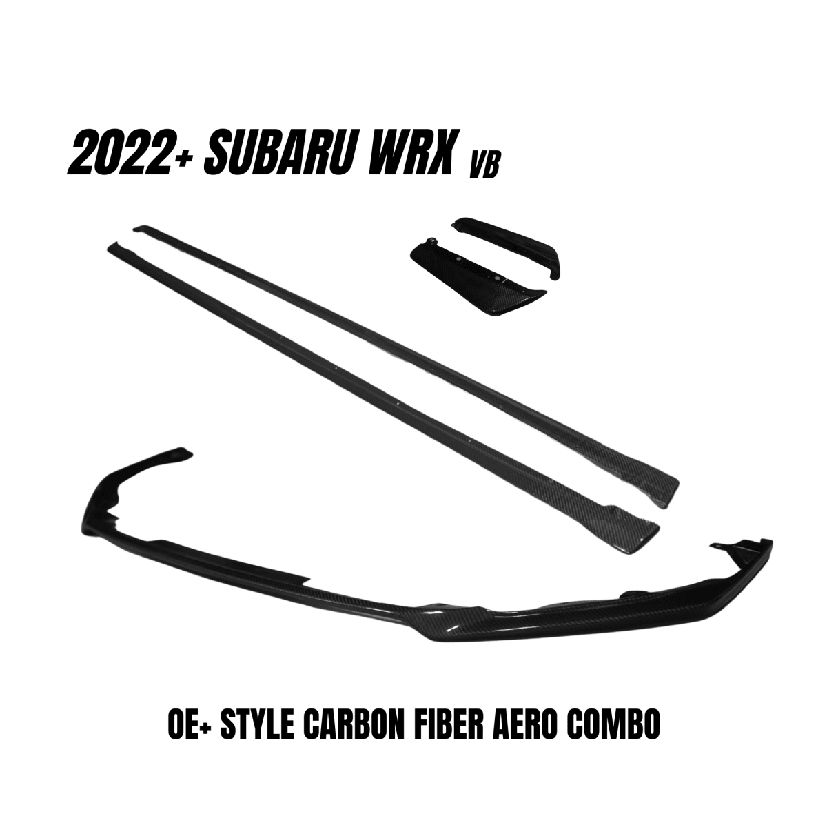 JDMuscle [22-26 WRX] Spec STI OE Style Carbon Fiber Aero Combo