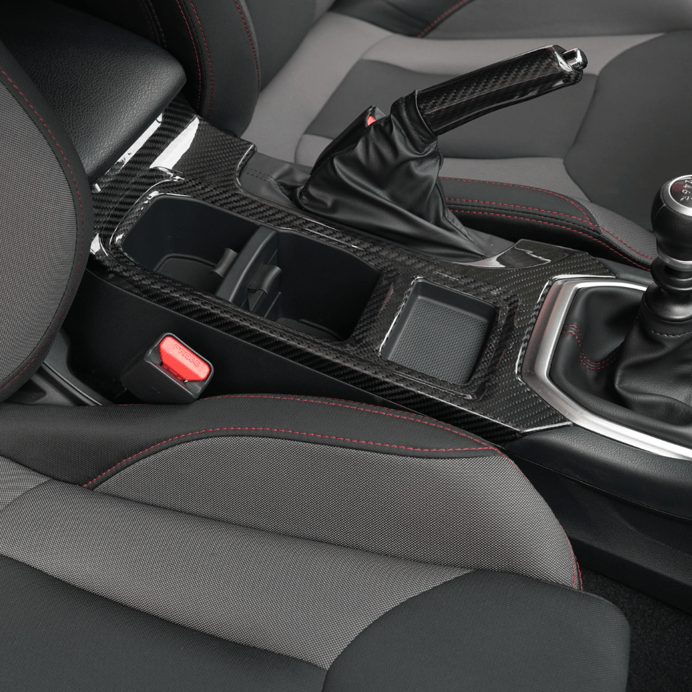 JDMuscle [22 - 26 WRX] Tanso Pre - preg Carbon Fiber Cup Holder Trim Cover - JDMuscleTrim KitsJDM-WRX22-552