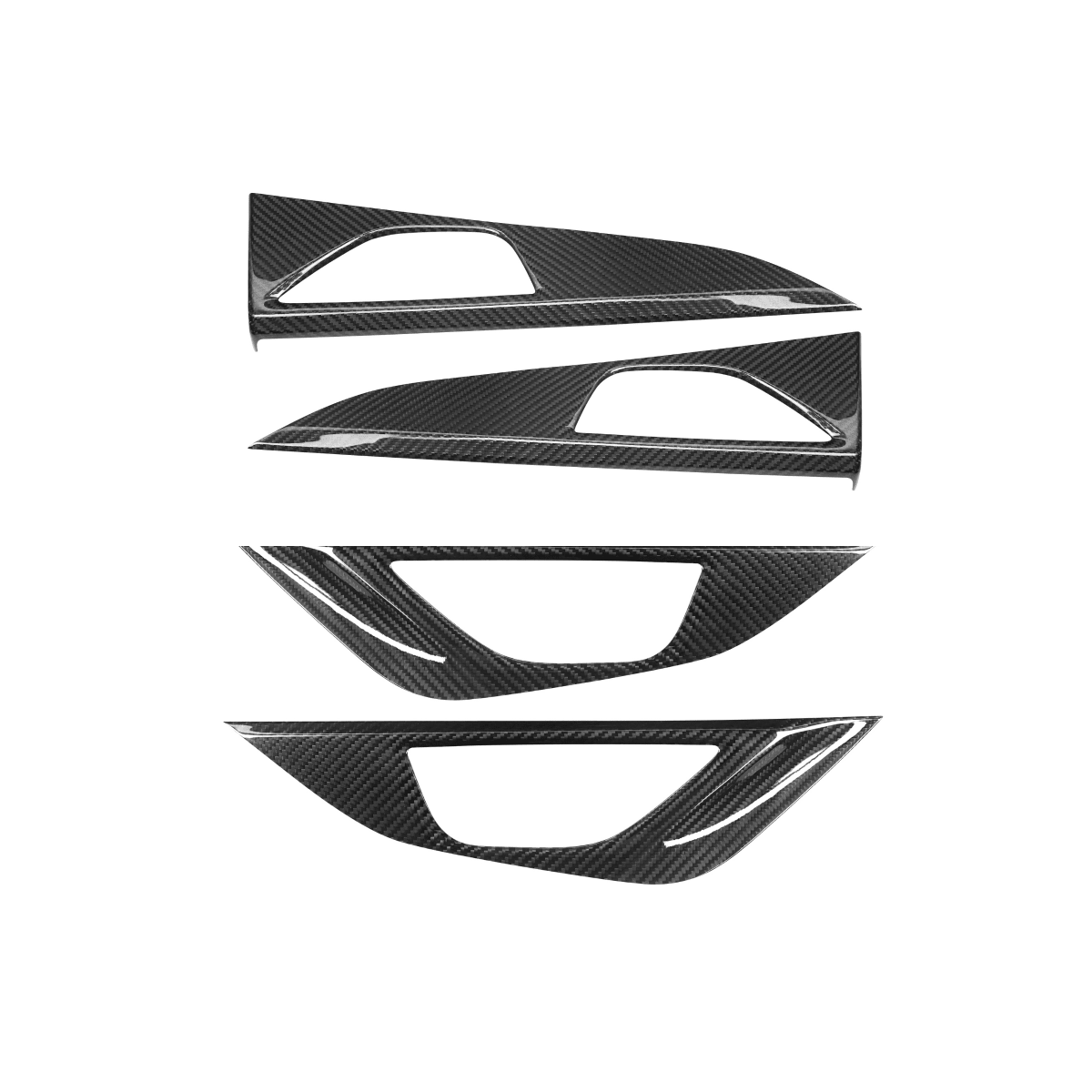 JDMuscle [22 - 26 WRX] Tanso Pre - preg Carbon Fiber Door Panel Covers - 4 PC - JDMuscleTrim KitsJDM-WRX22-536+538BBlack 2x2 Carbon FIber