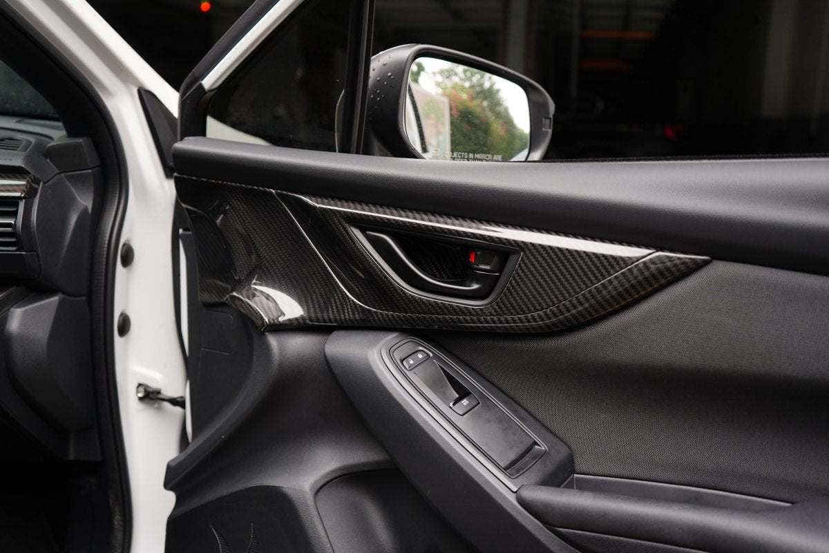 JDMuscle [22 - 26 WRX] Tanso Pre - preg Carbon Fiber Front Door Larger Pannel Covers - 2 PC - JDMuscleTrim KitsJDM-WRX22-537RRed 2x2 Carbon Fiber