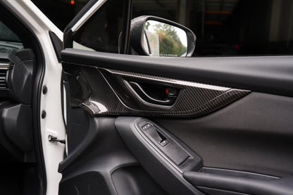 JDMuscle [22 - 26 WRX] Tanso Pre - preg Carbon Fiber Front Door Larger Pannel Covers - 2 PC - JDMuscleTrim KitsJDM-WRX22-537RRed 2x2 Carbon Fiber
