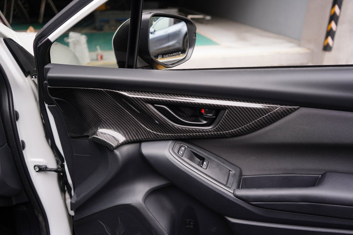 JDMuscle [22 - 26 WRX] Tanso Pre - preg Carbon Fiber Front Door Larger Pannel Covers - 2 PC - JDMuscleTrim KitsJDM-WRX22-537RRed 2x2 Carbon Fiber