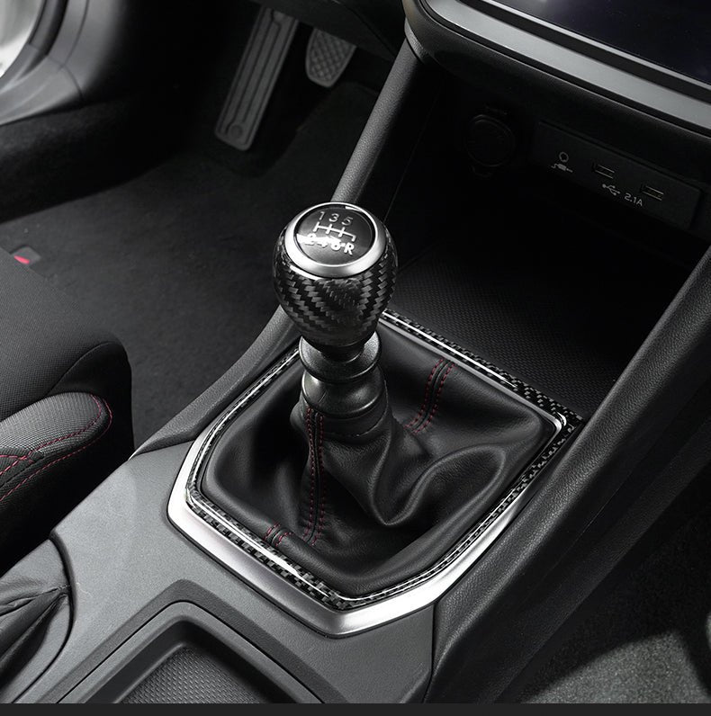 JDMuscle [22 - 26 WRX] Tanso Pre - preg Carbon Fiber Shift Knob Surround Cover - JDMuscleTrim KitsJDM-WRX22-725-B2x2 Carbon Fiber - Black