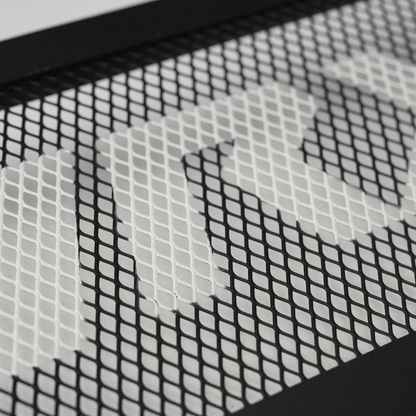 JDMuscle [22 - 26 WRX] Top Mount Intercooler Mesh Guard with WRX/STI Logo - Red/White - JDMuscleIntercooler ShroudsJDM-WRX22-TMIG.2WRXBlackWhite