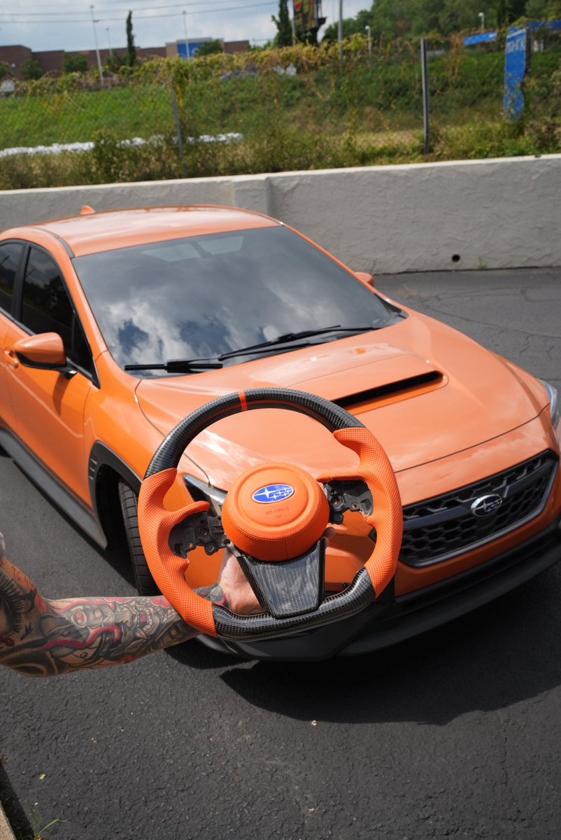 JDMuscle [22 - 26 WRX] Ultimate Series Steering Wheel compatible w/ MT & CVT - JDMuscleSteering WheelsJDM-WRX22-STR-ULTREDRed
