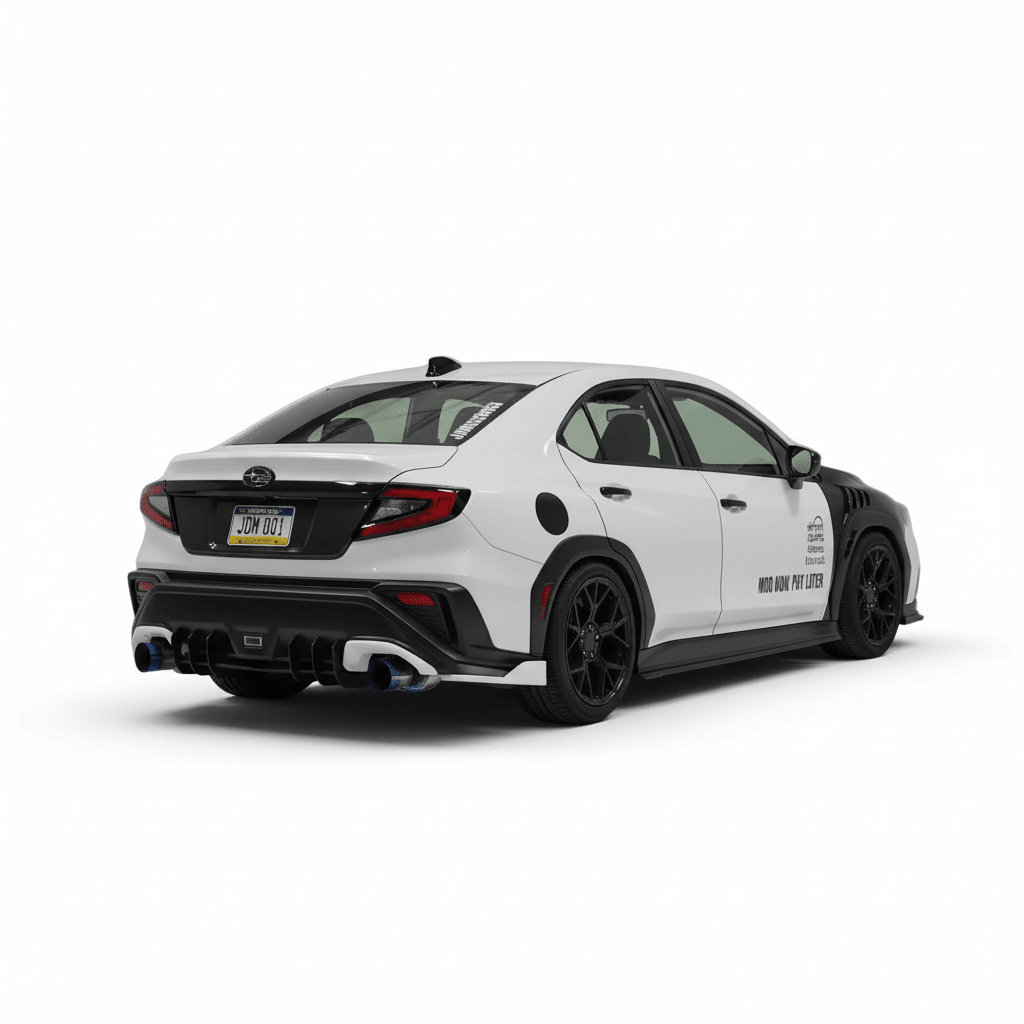 JDMuscle [22 - 26 WRX] V1 Rear Spats ABS / Paint Matched / Carbon Fiber - JDMuscleRear LipsJDM-WRX22-RSTD4SCrystal Black Silica (D4S)