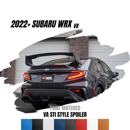 JDMuscle [22 - 26 WRX] VA STI Style 5 - Piece Spoiler - Paint Matched/Gloss Black/ABS *Final Edition - JDMuscleSpoilers and WingsJDM-WRX22-TS2K7XWR Blue Pearl K7X
