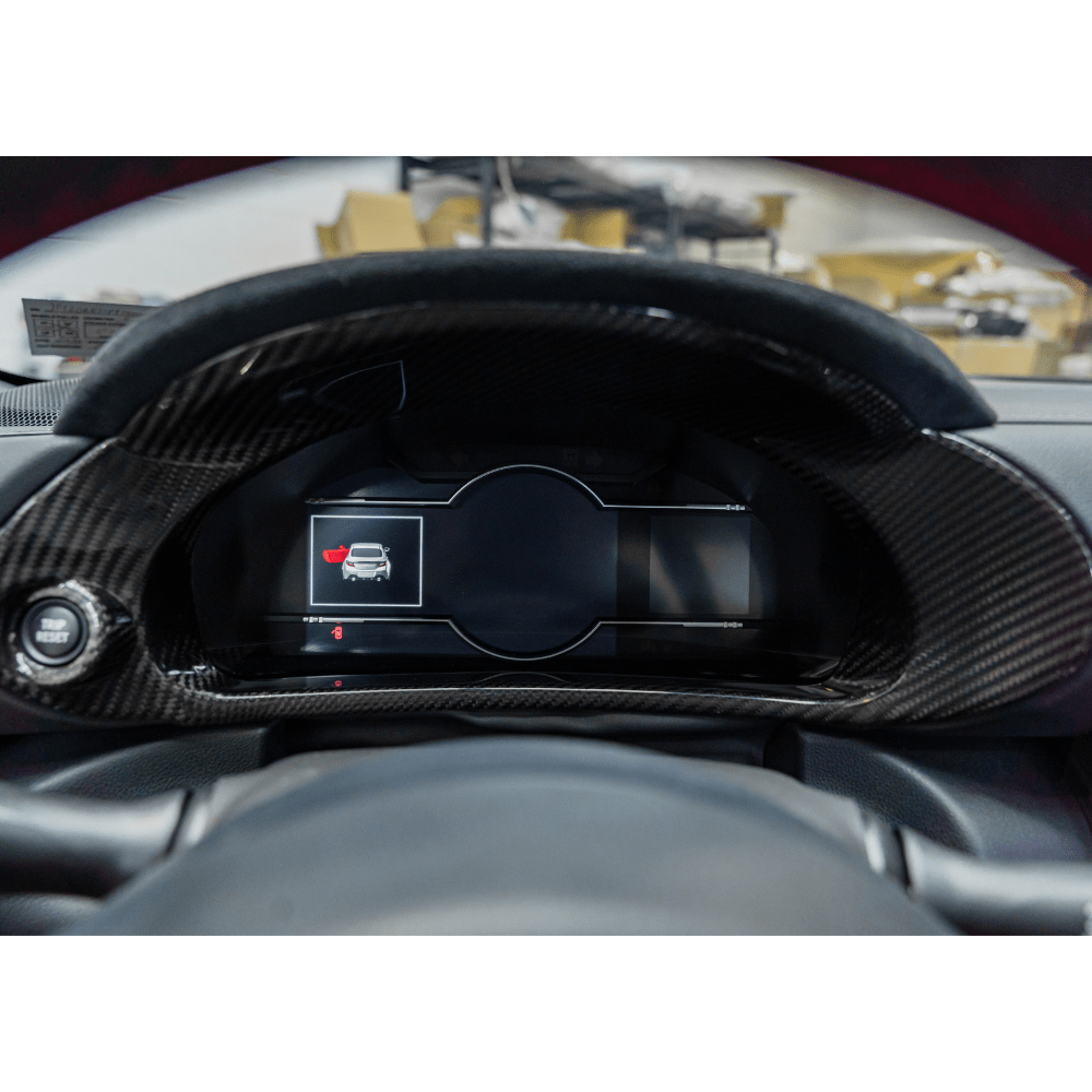 JDMuscle 22+ BRZ/GR86 Tanso Pre - preg Carbon Fiber Speedometer/ Cluster Cover w/ Gloss Finish - JDMuscleTrim KitsJDM-BRZ22-22085CF2x2 Twill - Normal