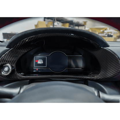 JDMuscle 22+ BRZ/GR86 Tanso Pre - preg Carbon Fiber Speedometer/ Cluster Cover w/ Gloss Finish - JDMuscleTrim KitsJDM-BRZ22-22085CF2x2 Twill - Normal