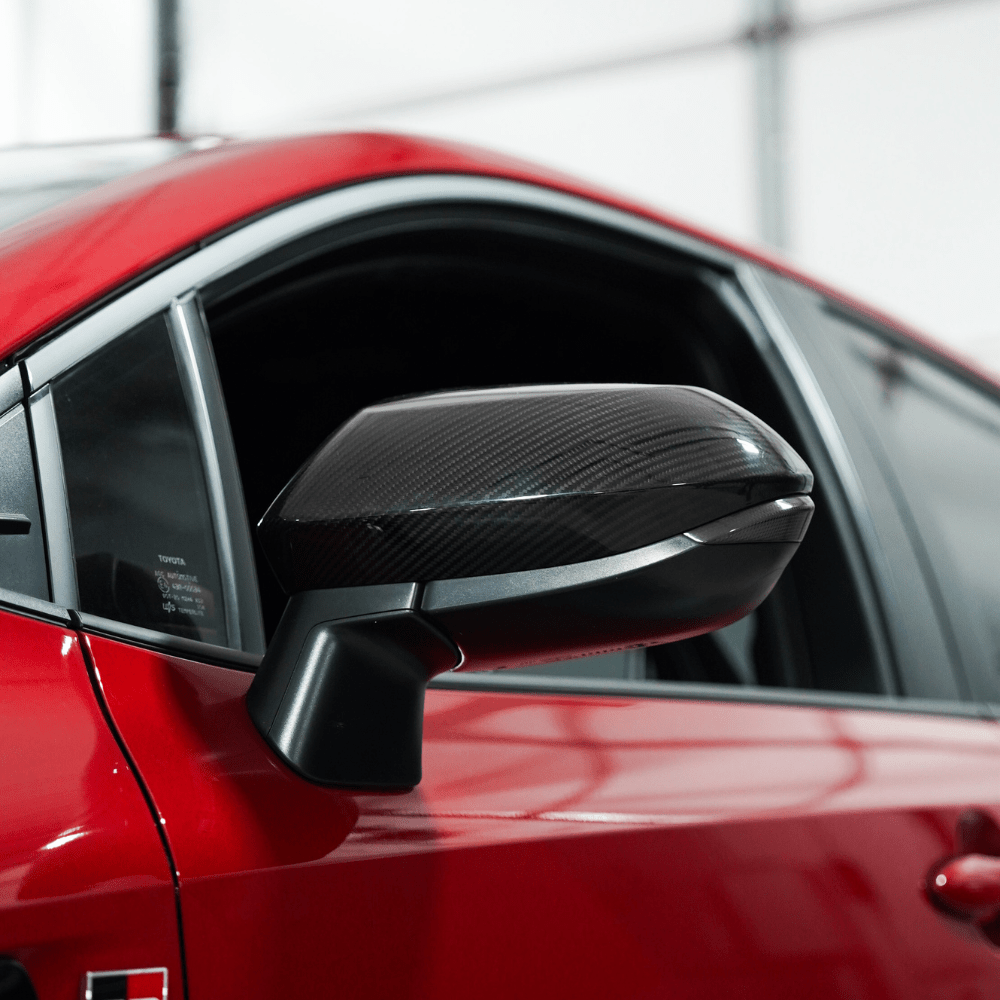 JDMuscle [23 - 24 GR Corolla, 19+ Hatch] Carbon Fiber Side Mirror Covers (2PC) - JDMuscleAftermarket MirrorsJDM-E210-MCMFCMatte Forged Carbon Fiber