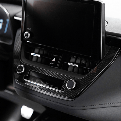 JDMuscle [23 - 25* Toyota GR Corolla] Carbon Fiber Center AC Knob Panel Cover - JDMuscleTrim KitsJDM-E210-24155CFRegular Carbon Fiber