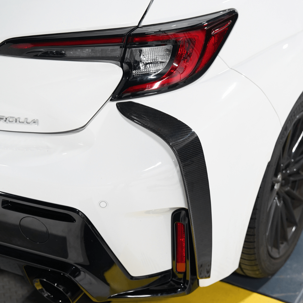 JDMuscle [23-26 GR Corolla] Carbon Fiber Rear Bumper Canards/Garnishes - JDMuscleExterior GarnishesJDM-E210-25107CF2x2 Normal
