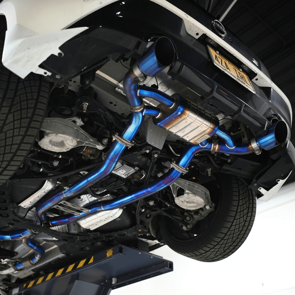JDMuscle [23 - 26 Nissan Z] Valvetronic Catback Exhaust - JDMuscleCat Back Exhaust SystemJDM-RZ34-V-CB1304 Stainless Steel1:Burnt Double Wall