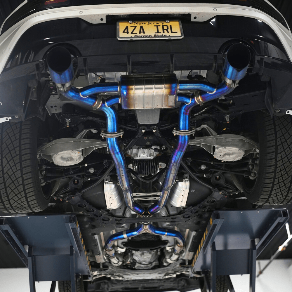 JDMuscle [23 - 26 Nissan Z] Valvetronic Catback Exhaust - JDMuscleCat Back Exhaust SystemJDM-RZ34-V-CB1304 Stainless Steel1:Burnt Double Wall