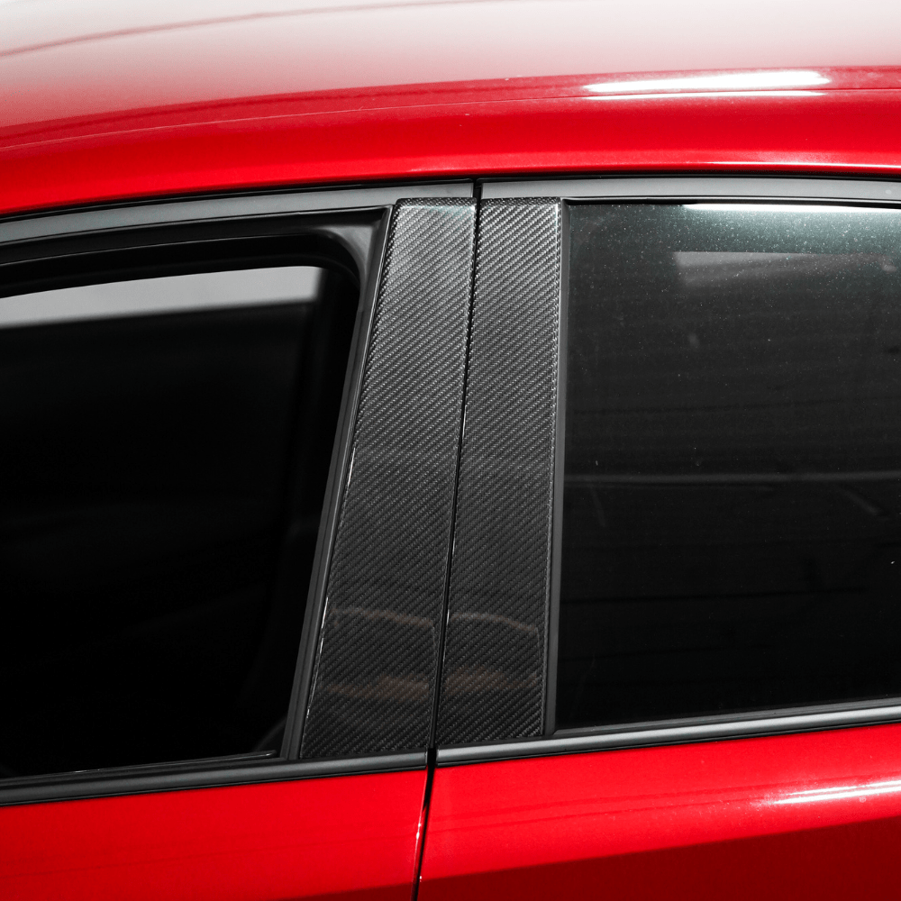 JDMuscle 23 - 26 Toyota GR Corolla Carbon Fiber Exterior B - Pillar Covers (4PC) - JDMuscleExterior GarnishesJDM-E210-24169MFCMatte Forged Carbon Fiber