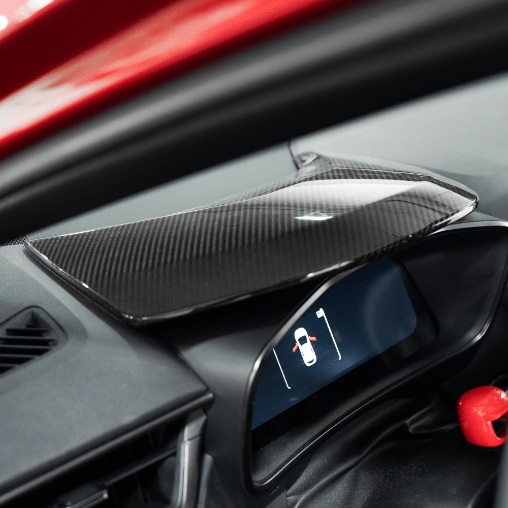 JDMuscle 23 - 26 Toyota GR Corolla Carbon Fiber Speedometer Hood Cover - JDMuscleTrim KitsJDM-E210-24150CFRegular Carbon Fiber