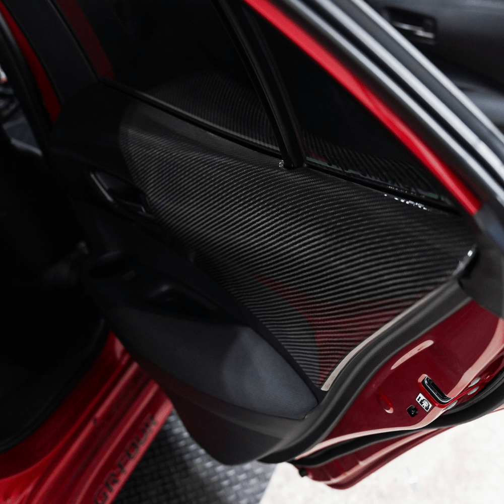 JDMuscle 23 - 26 Toyota GR Corolla Carbon Fiber Upper Door Trim (Front&Rear 4PCS) - JDMuscleTrim KitsJDM-E210-24162-63CFRegular Carbon Fiber