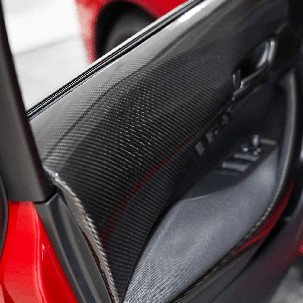 JDMuscle 23-26 Toyota GR Corolla Carbon Fiber Upper Door Trim (Front&R