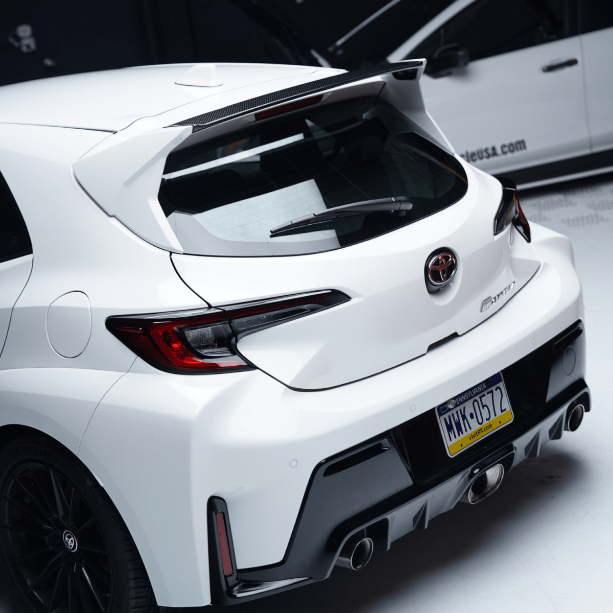 JDMuscle [23+ GR Corolla, 19+ Corolla Hatch] Spec D Spoiler - Paint Matched/Gloss Black/Carbon Fiber - JDMuscleSpoilers and WingsJDM-E210-SP-D202Black 202Single Tone