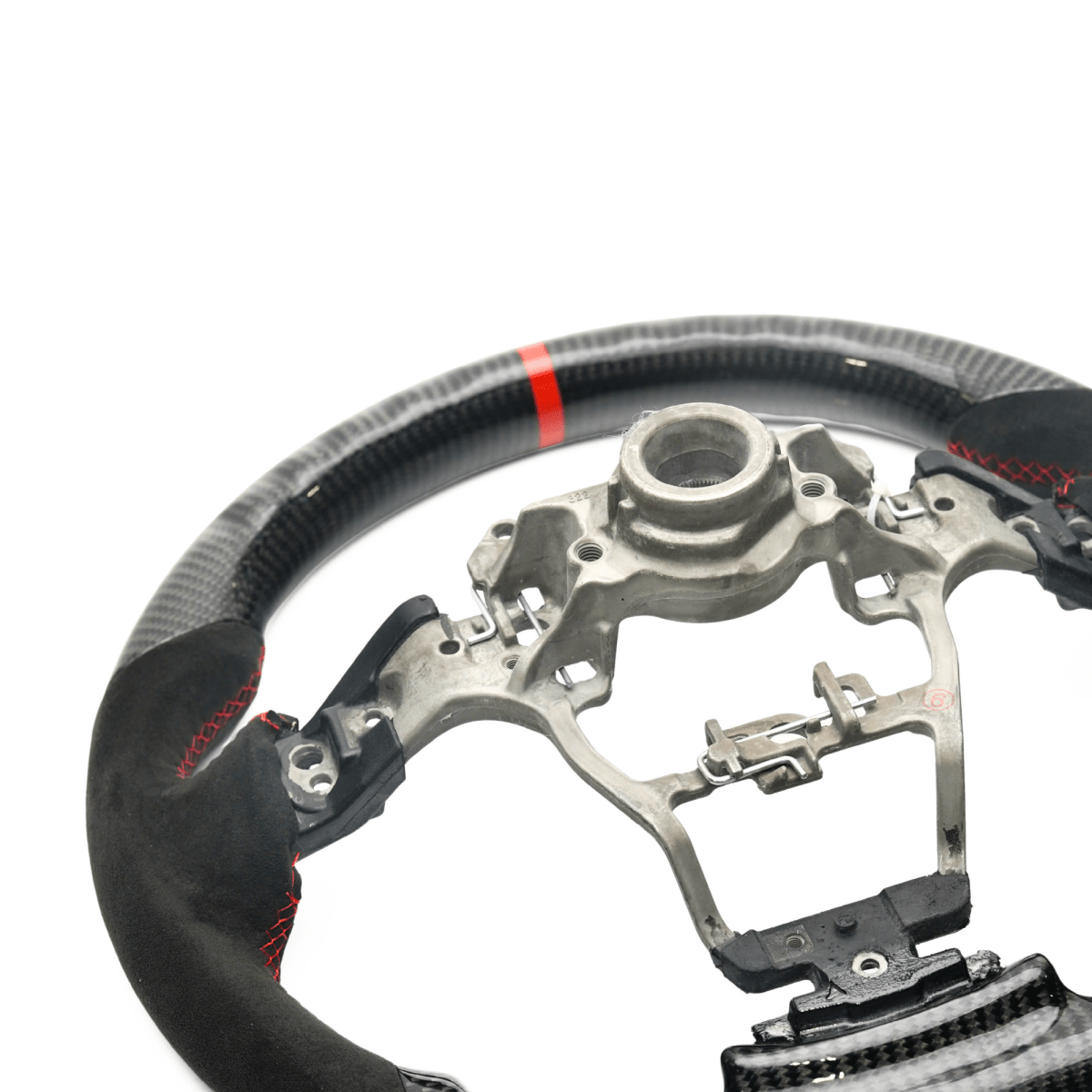 JDMuscle [23+ GR Corolla] Carbon - Lite Series Steering Wheel - Heated Available - JDMuscleSteering WheelsJDM-E210-CL-STRAR9002 AlcantaraRedNo