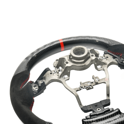 JDMuscle [23+ GR Corolla] Carbon - Lite Series Steering Wheel - Heated Available - JDMuscleSteering WheelsJDM-E210-CL-STRAR9002 AlcantaraRedNo