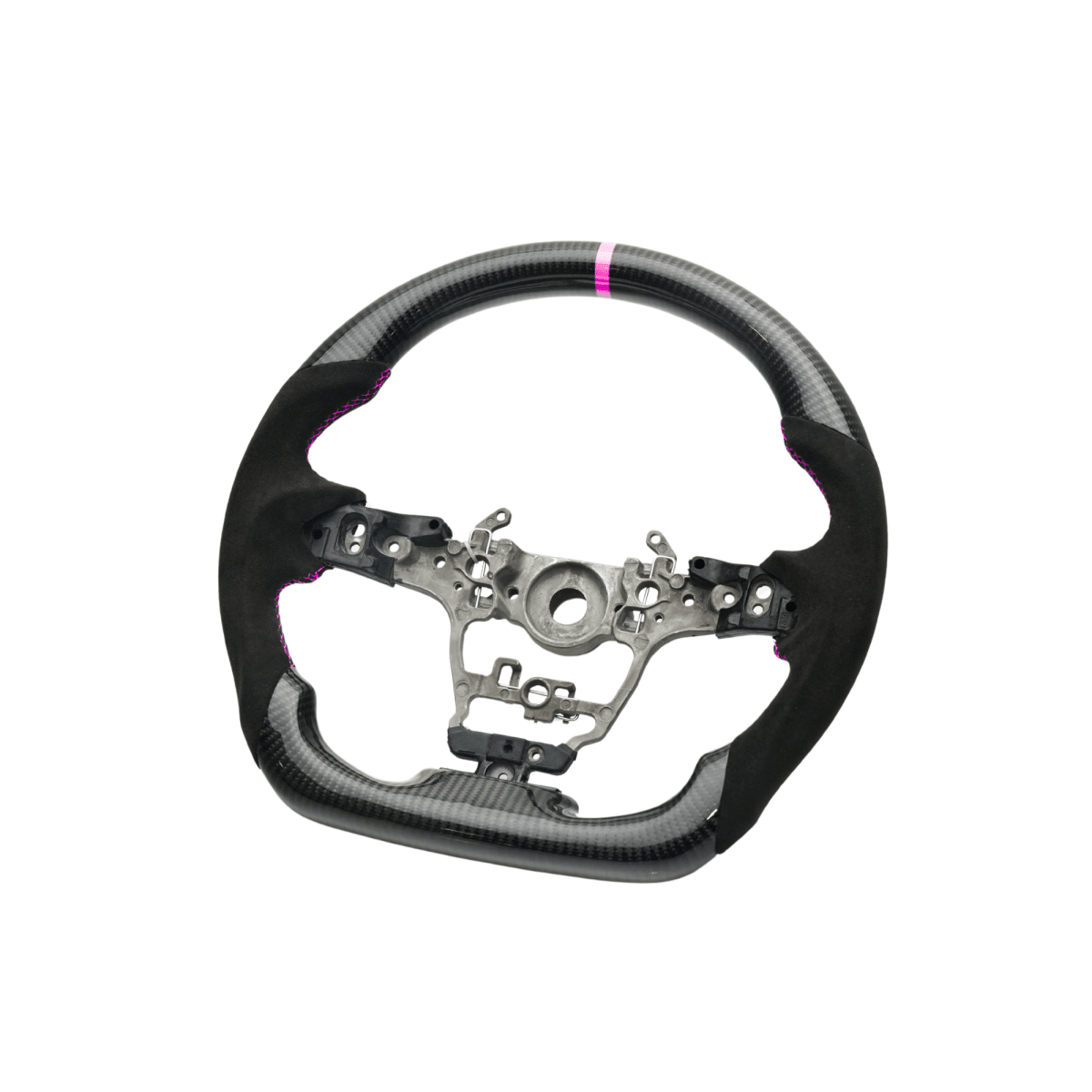 JDMuscle [23+ GR Corolla] Carbon - Lite Series Steering Wheel - Heated Available - JDMuscleSteering WheelsJDM-E210-CL-STRLPK-HPremium Black Perforated LeatherPinkYes