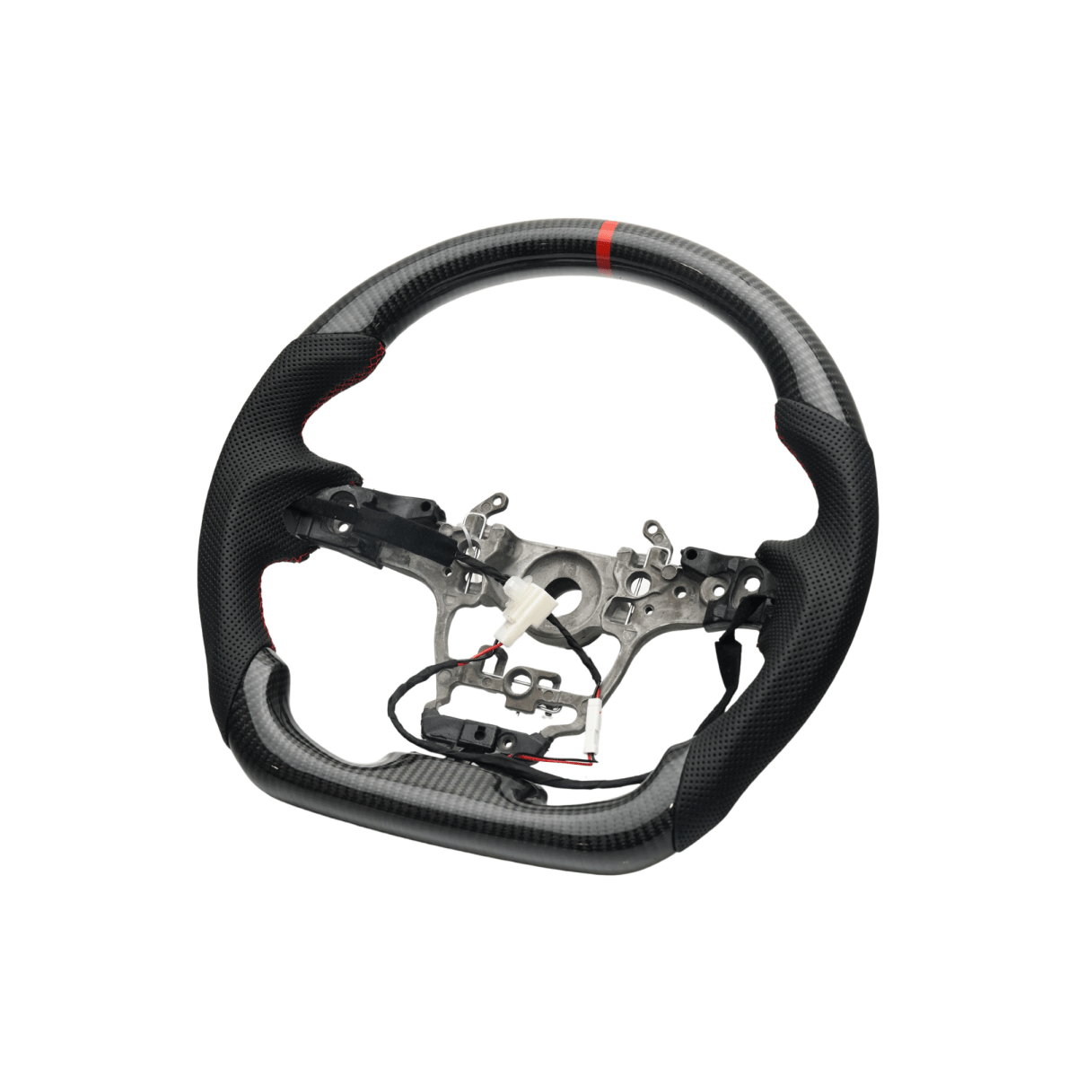 JDMuscle [23+ GR Corolla] Carbon - Lite Series Steering Wheel - Heated Available - JDMuscleSteering WheelsJDM-E210-CL-STRLR-HPremium Black Perforated LeatherRedYes