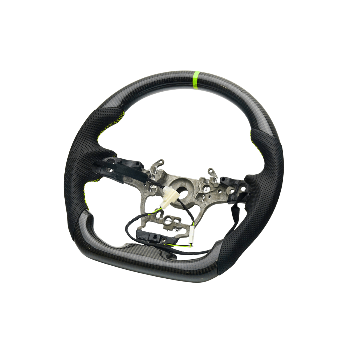 JDMuscle [23+ GR Corolla] Carbon - Lite Series Steering Wheel - Heated Available - JDMuscleSteering WheelsJDM-E210-CL-STRLHPremium Black Perforated LeatherNeon YellowYes