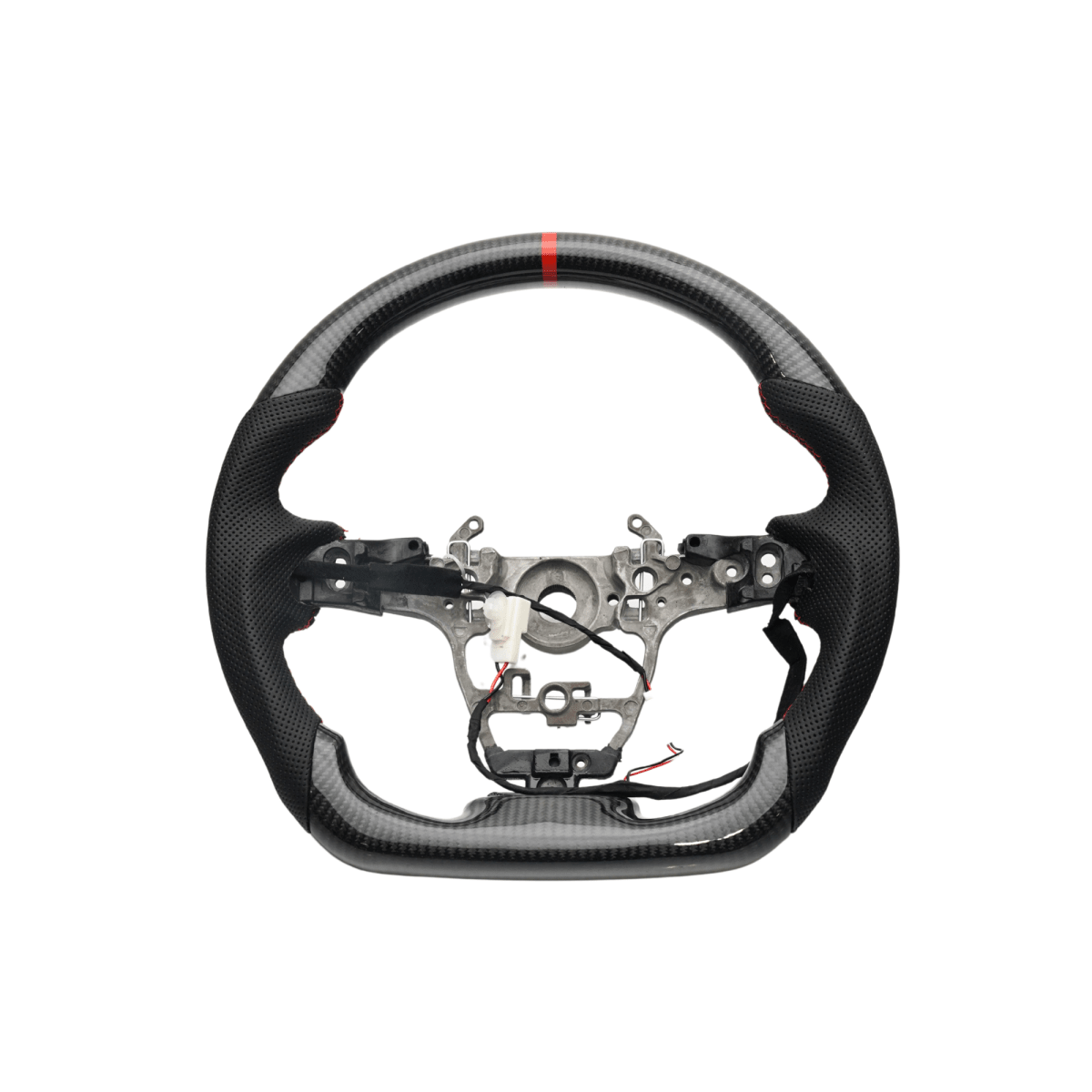 JDMuscle [23+ GR Corolla] Carbon - Lite Series Steering Wheel - Heated Available - JDMuscleSteering WheelsJDM-E210-CL-STRLR-HPremium Black Perforated LeatherRedYes