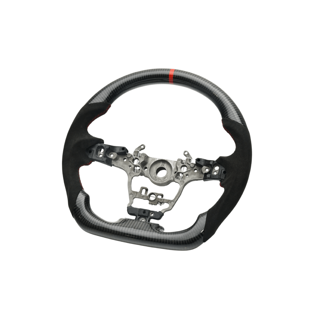 JDMuscle [23+ GR Corolla] Carbon - Lite Series Steering Wheel - Heated Available - JDMuscleSteering WheelsJDM-E210-CL-STRAR9002 AlcantaraRedNo